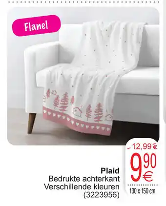 Cora Plaid bedrukte achterkant verschillende kleuren (3223956) aanbieding