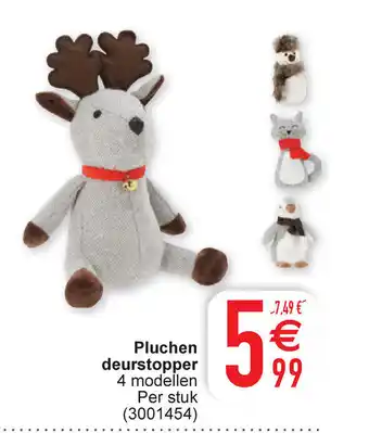 Cora Pluchen deurstopper 4 modellen per stuk (3001454) aanbieding