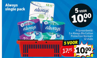 Kruidvat Always single pack aanbieding