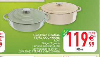 Cora Gietijzeren stoofpan tefal cookware LOV aanbieding