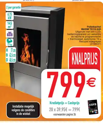 Cora Pelletkachel warm tech air (3198437) aanbieding