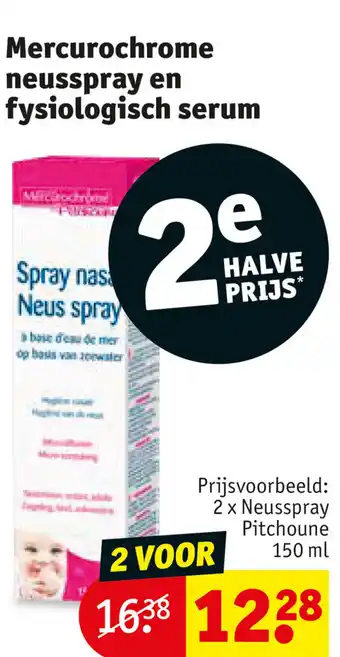 Kruidvat Mercurochrome neusspray en fysiologisch serum aanbieding