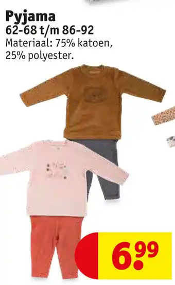 Kruidvat Pyjama 62-68 t/m 86-92 aanbieding