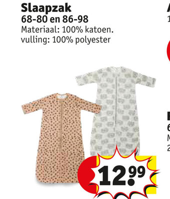 Kruidvat Slaapzak 68-80 en 86-98 aanbieding