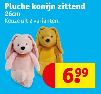 Kruidvat Pluche konijn zittend 26 cm aanbieding