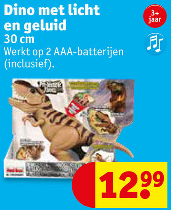 Kruidvat Dino met licht en geluid 30 cm aanbieding