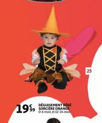 Auchan Deguisement bebe sorciere orange aanbieding