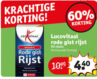 Kruidvat Lucovitaal rode gist rijst 90 stuks aanbieding