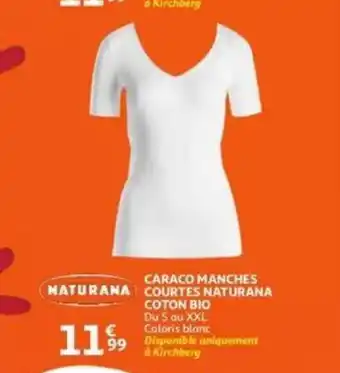 Auchan Caraco manches courtes naturana coton bio aanbieding