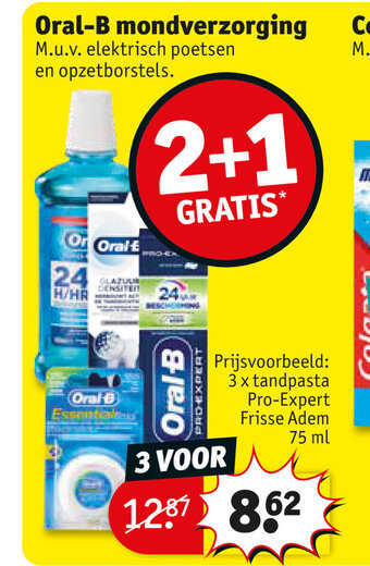 Kruidvat Oral-B mondverzorging 2+1 gratis aanbieding