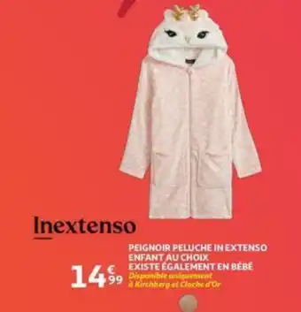 Auchan Peignoir peluche in extenso enfant au choix existe egalement en bebe aanbieding