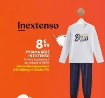 Auchan Pyjama bebe in extenso aanbieding