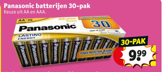 Kruidvat Panasonic batterijen 30-pak aanbieding