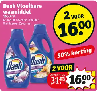 Kruidvat Dash Vloeibare wasmiddel 1650 ml aanbieding