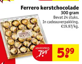 Kruidvat Ferrero kerstchocolade 300 gram aanbieding
