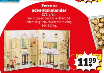 Kruidvat Ferrero adventskalender 271 gram aanbieding