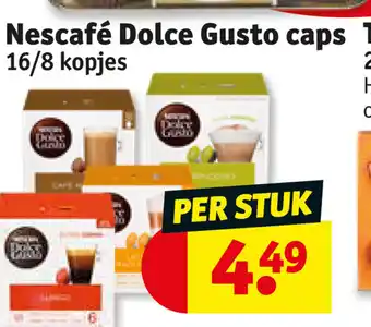 Kruidvat Nescafe Dolce Gusto caps 16/8 kopjes aanbieding