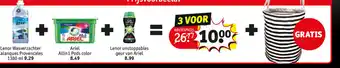 Kruidvat Lenor Wasverzachter Calanques Provencales, Ariel Allin1 Pods color, Lenor unstoppables geur van Ariel aanbieding