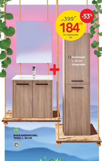 Brico Badkamermeubel Tadel L. 60 cm aanbieding
