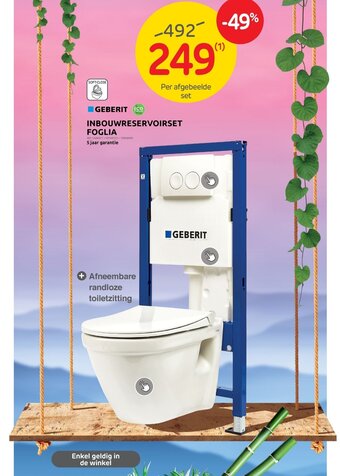 Brico Geberit Inbouwreservoirset Foglia aanbieding
