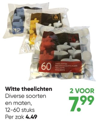 Big Bazar Witte theelichten aanbieding