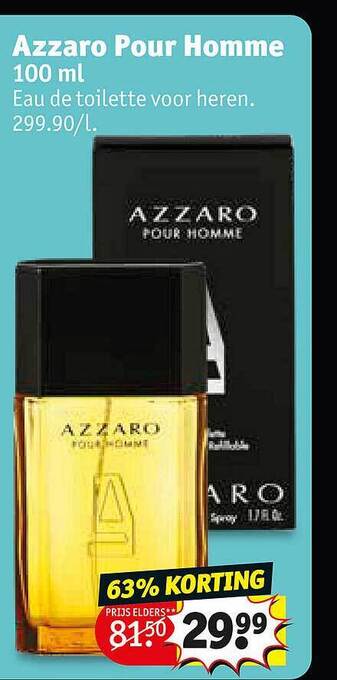 Kruidvat Azzaro pour homme 100 ml aanbieding