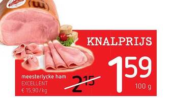 Spar Meesterlycke ham excellent aanbieding