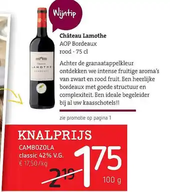 Spar Château lamothe aop bordeaux aanbieding