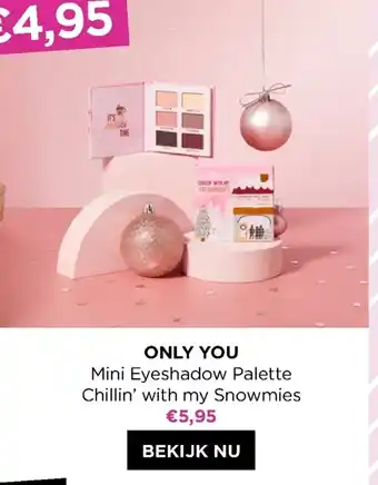 ICI PARIS XL Only you mini eyeshadow palette chilli'n with my snowmies aanbieding