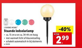 Lidl Staande ledsolarlamp aanbieding