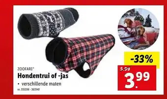 Lidl Zoofari hondentrui of hondenjas aanbieding