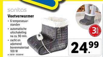 Lidl Sanitas voetverwarmer aanbieding