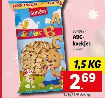 Lidl Sondey abckoekjes aanbieding