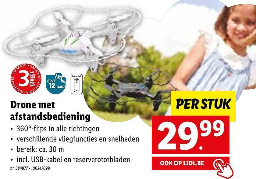 Drone met afstandsbediening promotie bij Lidl