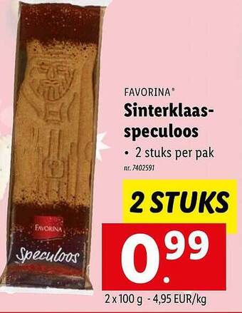 Lidl Favorina sinterklaasspeculoos aanbieding