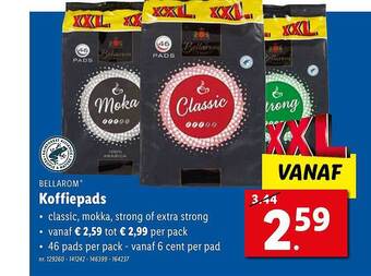 Lidl Bellarom koffiepads aanbieding