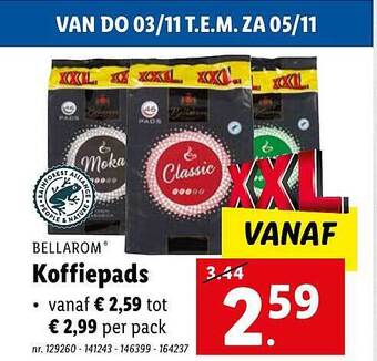 Bellarom koffiepads