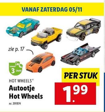 Lidl Hot wheels autootje hot wheels aanbieding