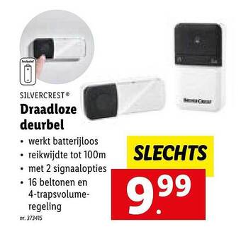 Lidl Silvercrest draadloze deurbel aanbieding