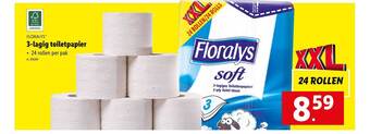 Lidl Floralys 3-lagig toiletpapier aanbieding