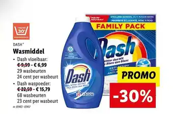 Lidl Dash wasmiddel aanbieding