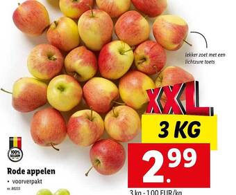 Lidl Rode appelen aanbieding