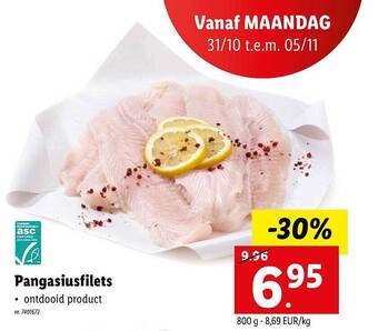 Lidl Pangasiusfilets aanbieding
