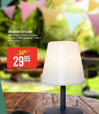 HandyHome Draagbare tafellamp aanbieding