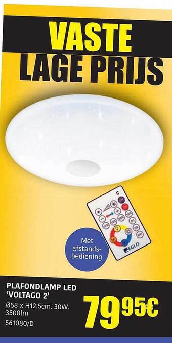 HandyHome Plafondlamp led 'voltago 2' aanbieding