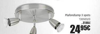 Plafondlamp 3 spots