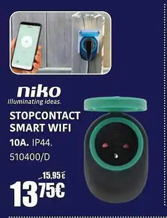 HandyHome Niko stopcontact smart wifi 10a aanbieding