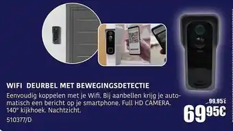 Wifi deurbel met bewegingsdetectie