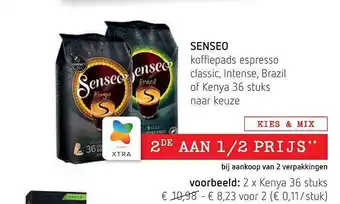 Spar Senseo koffiepads espresso aanbieding