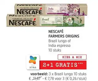 Spar Nescafe farmers origins aanbieding